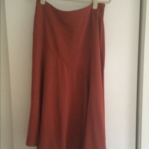 Silk-like midi skirt